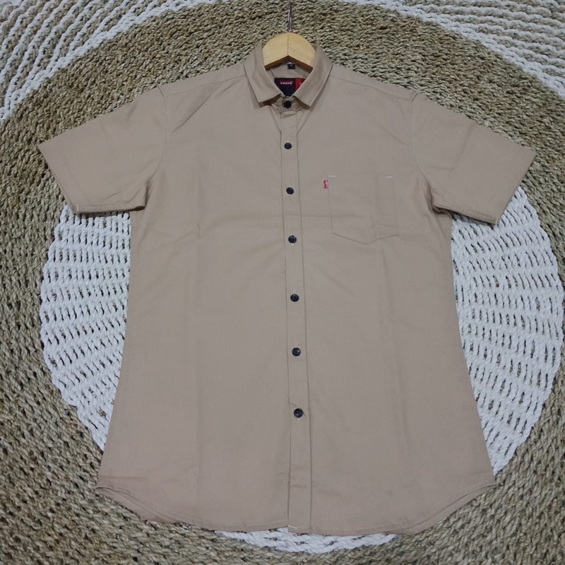 kemeja polos pendek laris kemeja casual lengan pendek bahan katun adem