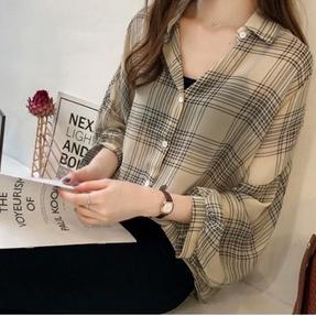 SALEE.. GUILEN KEMEJA WANITA JUMBO OVERSIZE KOTAK KOTAK LD 100cm XL ATASAN KATUN BAJU CEWEK IBU HAMI