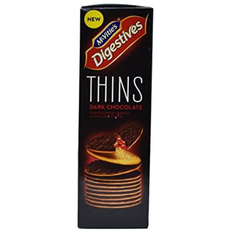 MCVITIE'S DIGESTIVES THINS DARK CHOCOLATE 180 GR