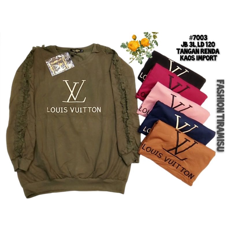 kaos lengan panjang renda