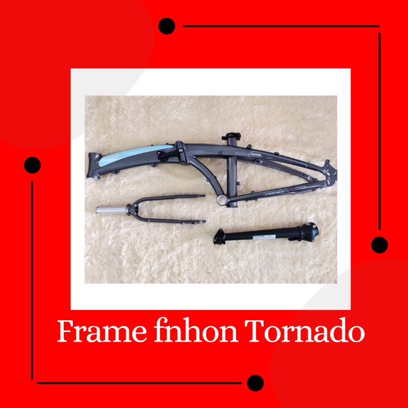 Frameset Fnhon Tornado Abu-abu Biru 20 22 inch