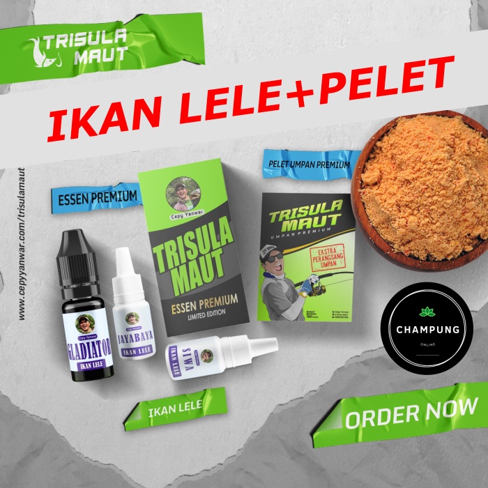 ESSEN TRISULA MAUT+PELET IKAN LELE UMPAN PANCING HARIAN, GALATAMA, GALAPUNG by CEPY YANWAR