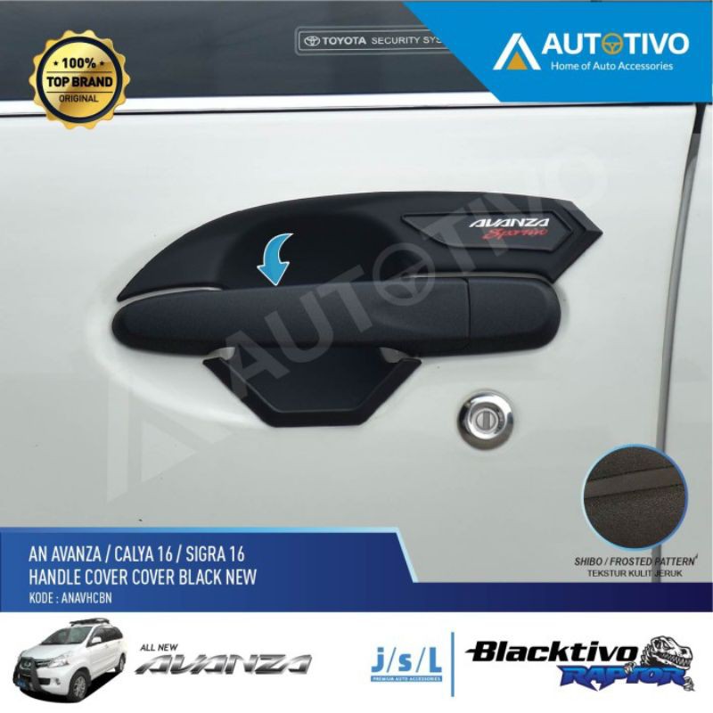 Pegangan Pintu All New Avanza Handle Cover Black New JSL