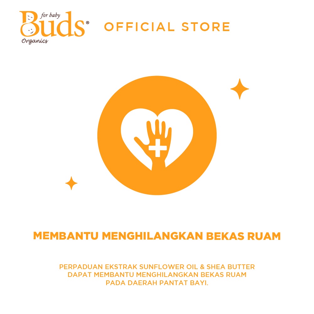 Buds Organics Baby Bum Balm - Lotion atau Krim Perawatan Ruam Popok Pantat Bayi dan Anak