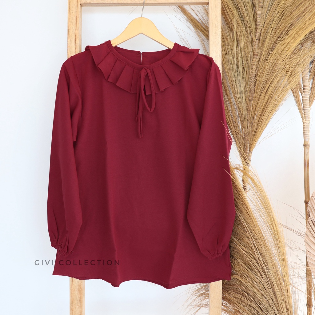 Mecca blouse /atasan wanita / blouse wanita-maroon