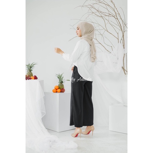 KULOT SCUBA Basic highwaist premium Celana Panjang kerja Wanita Casual Kantor