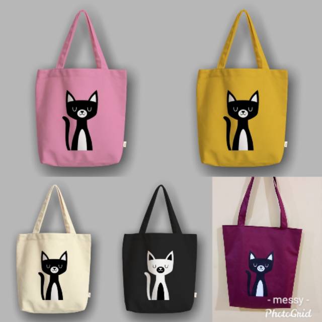 &quot;Messy&quot; Tote Bag Catty