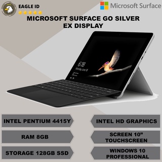 Laptop Sekolah Tablet 2 in 1 Microsoft Surface Go Intel Pentium 4415Y RAM 8GB 128GB SSD Touchscreen Ex Display Like New