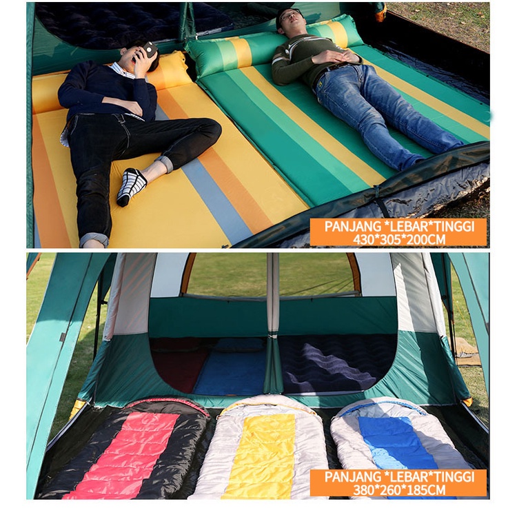 Tenda Camping 5-8 Orang（3.3✖2.1✖2M）Portable Waterproof Camping Tent / kebutuhan semalam yang liar Aksesoris Tenda