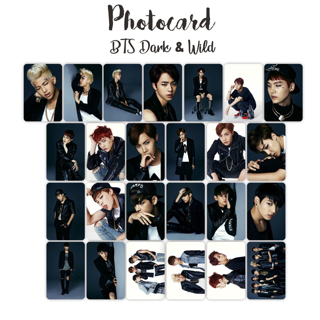 Pc25 Photocard Bts Dark Wild Isi 25 Pcs Shopee Indonesia