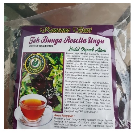 

TEH BUNGA ROSELA ROSELLA UNGU 100 GR CURAH REBUS