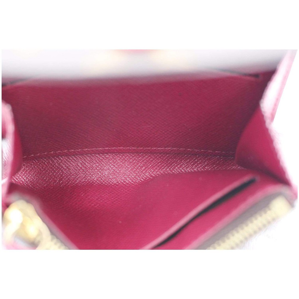 L V Rosalie Purse Wallet Fuchsia 100% Authentic