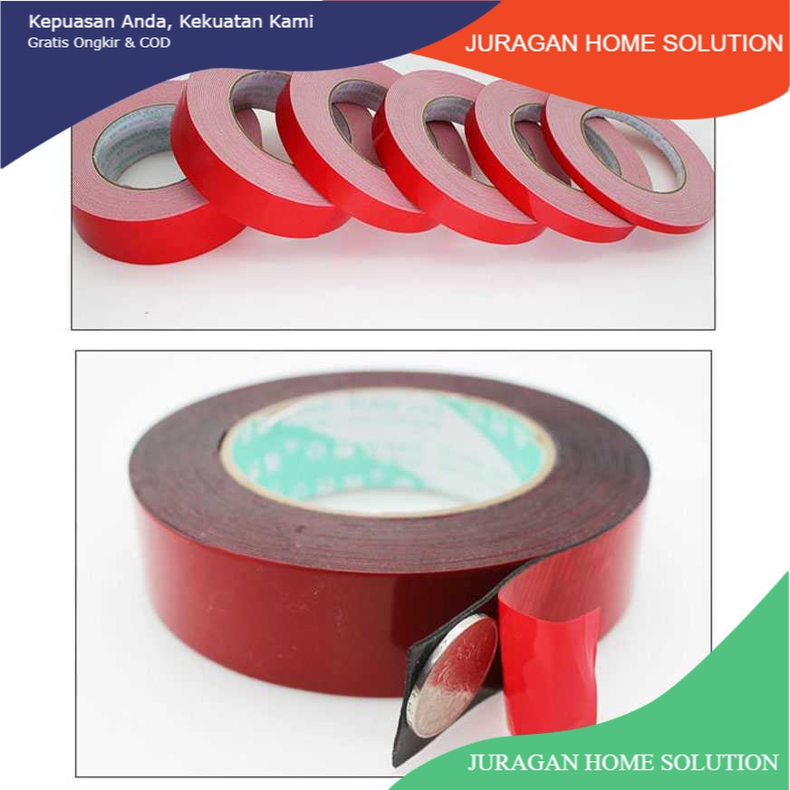 

PROMO NIKTO Tape Lakban Double Tape 3M Foam Serba Guna Size 10m MURAH