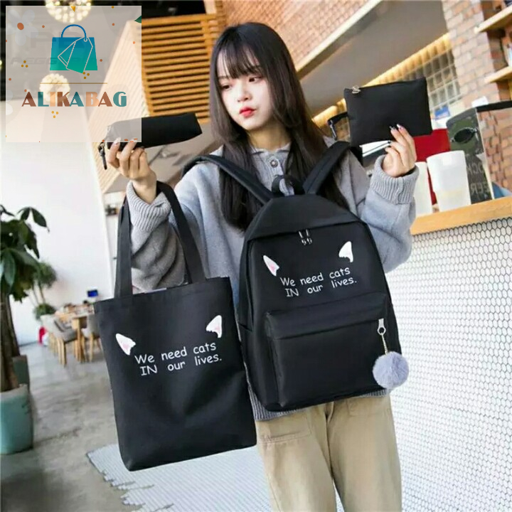 ALIKA BAG - Tas Ransel Sekolah Anak Perempuan OurCat Backpack School