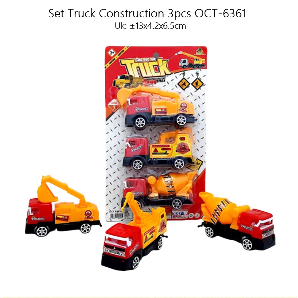 Mainan Set Truck Construction/Truk Kontruksi 3pcs OCT-6361