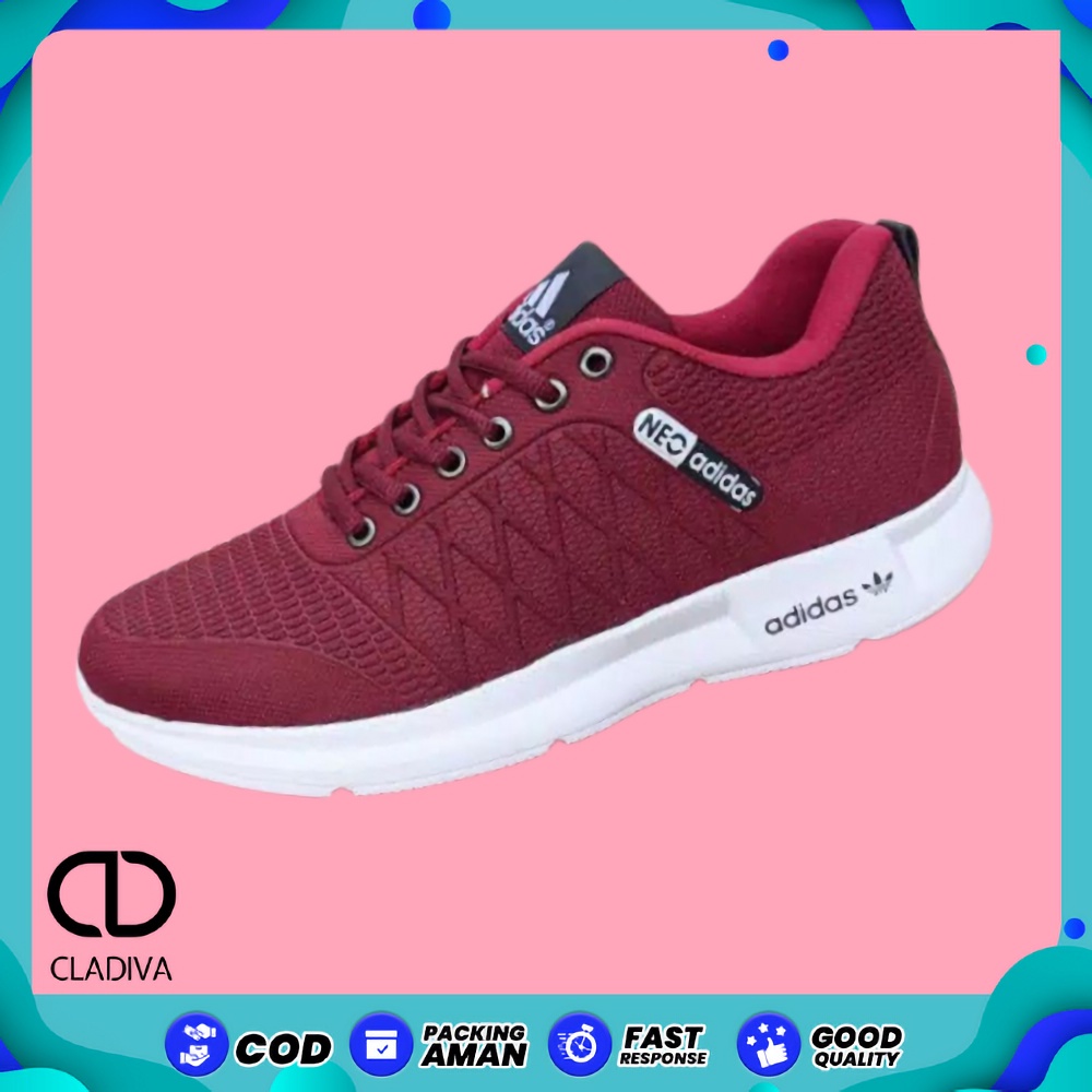 Sepatu Wanita Sneakers Neo Add Strip Spatu Olahraga Jogging Joging Running Sport Cewe Cewek Perempuan FSH303 Cladiva