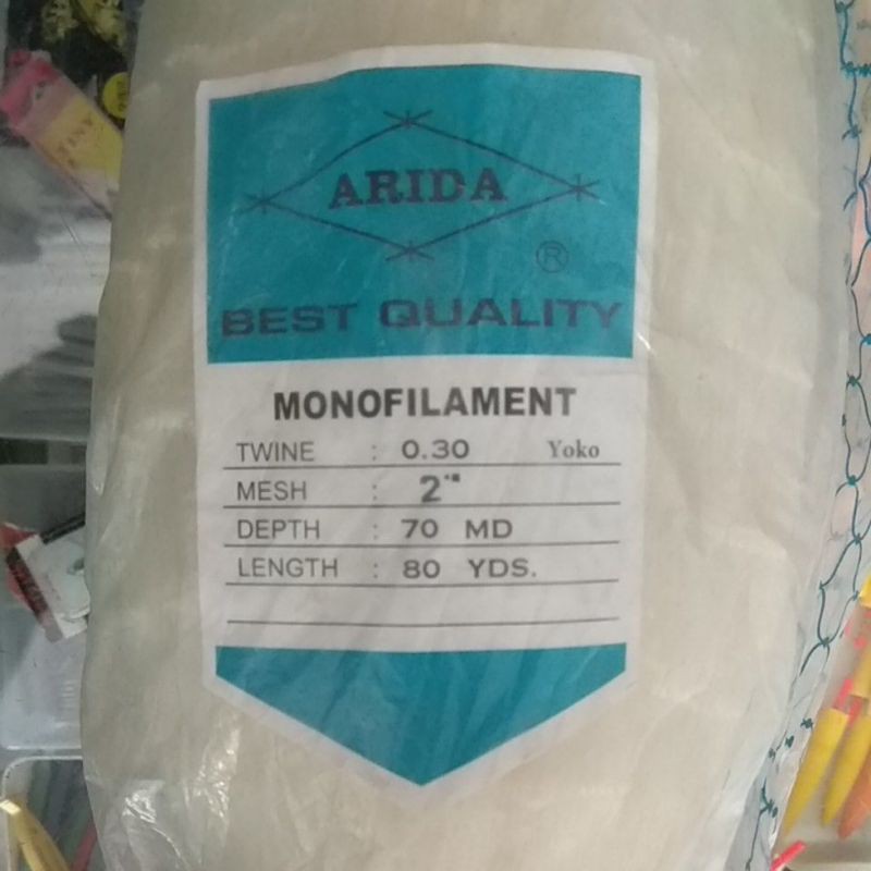 Jaring ikan Arida 0,30 70/80 ; Bahan Jala Arida 0,30 70/80 ; Jaring Senar Arida ; Jaring Pukat Ikan 