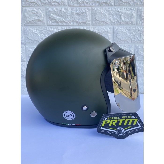 HELM RETRO CLASSICS MERK DAG ORI + KACA (ONGKIR MURAH 2 KG) - Putih