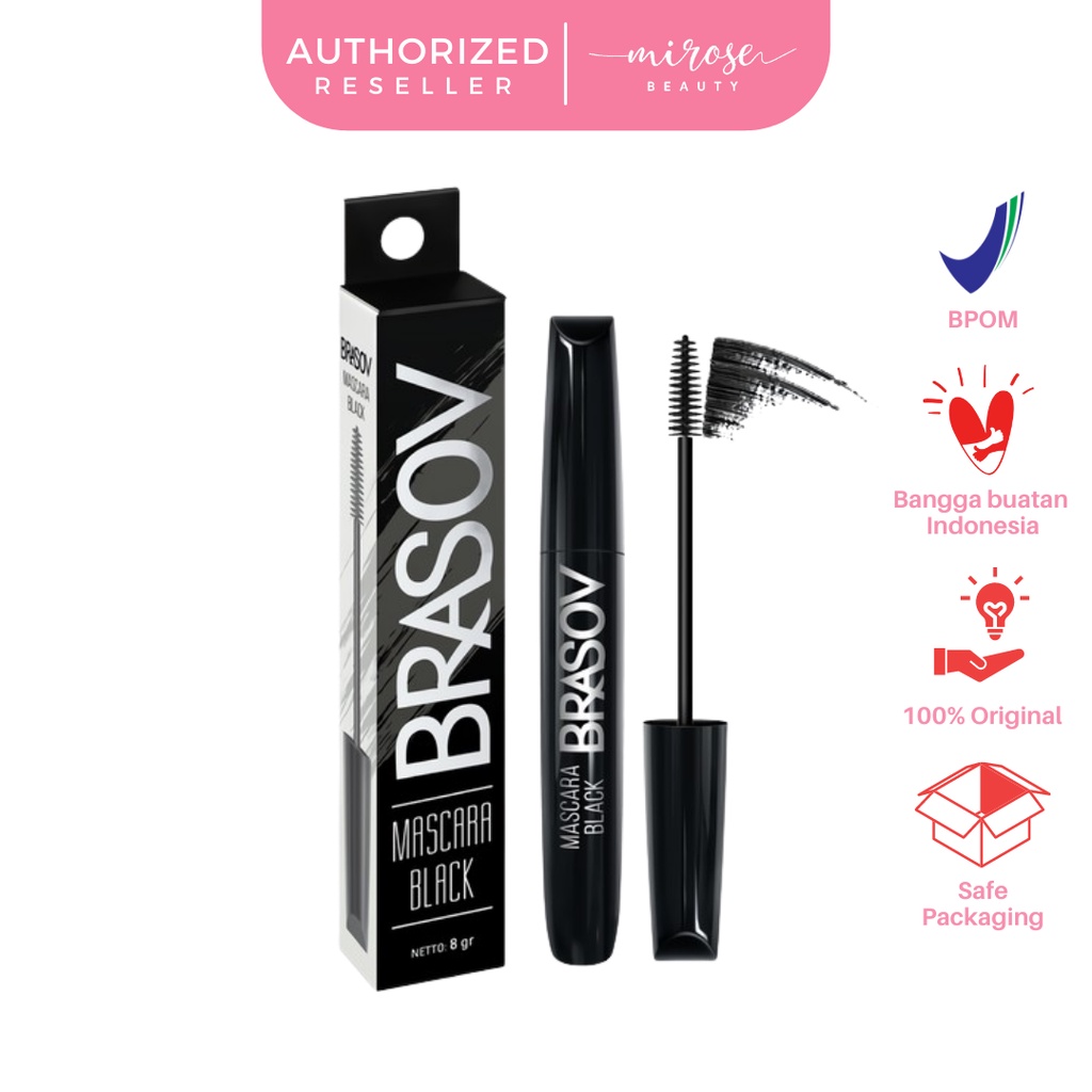 BRASOV Kosmetik / Makeup Maskara Netto 8 G BPOM Eyelash Mascara Black Waterproof XX-CT Hitam