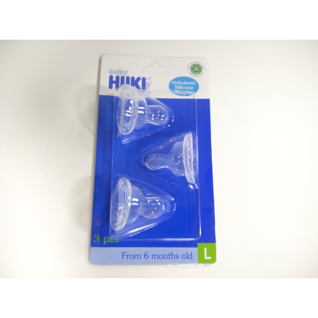 HUKI 3 pcs Dot Orthodontic Silicone Nipples Blister Dot Gepeng isi 3 | Dot Orho Gepeng isi 3  S M L