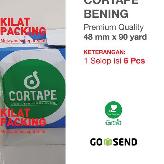 

♪ Lakban Cortape Bening 48 mm x 90 yard 1 Selop ☃