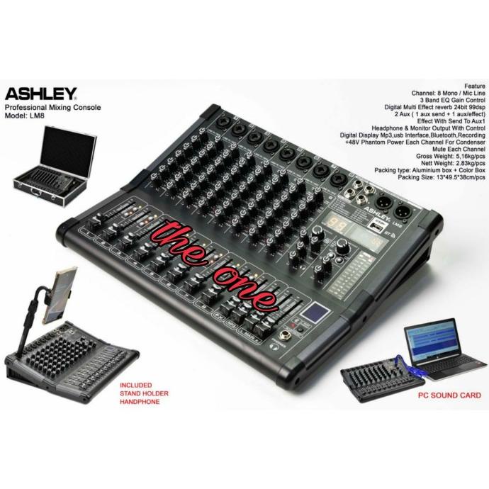 AUDIO MIXER ASHLEY LM 8 DSP 8 channel ORIGINAL