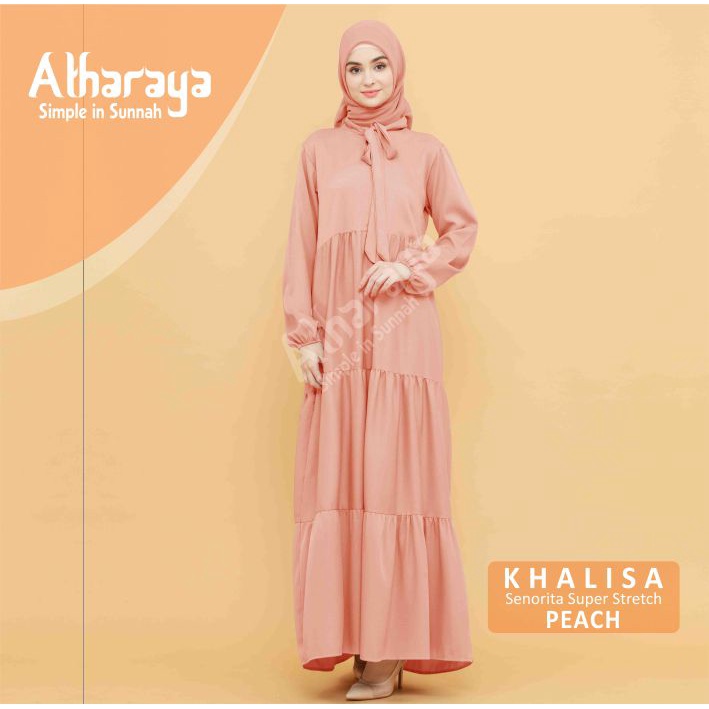 Dress KHALISA Gamis Terbaru Gamis Rempel Susun Gamis Remaja Premium By Atharaya