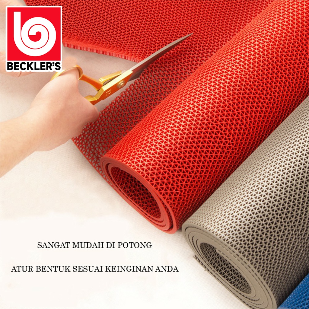 Keset Karpet Kamar Mandi 6 Warna Anti Slip PVC S Type Jaring Rumah Tebal 6MM UK 100X120CM