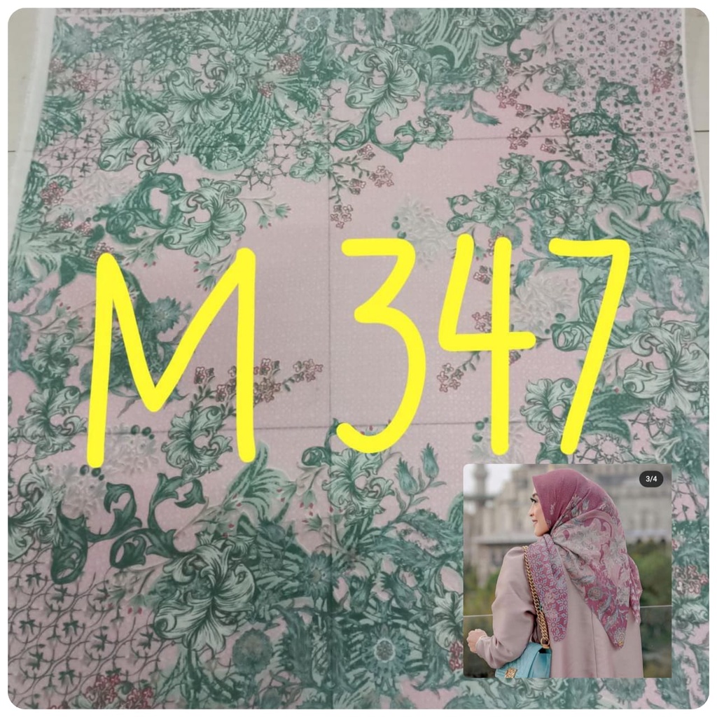[SALE] Hijab Voal Motif Art Premium Square Lasercut Kerudung Segi empat Motif Jilbab Grosir Murah-M347