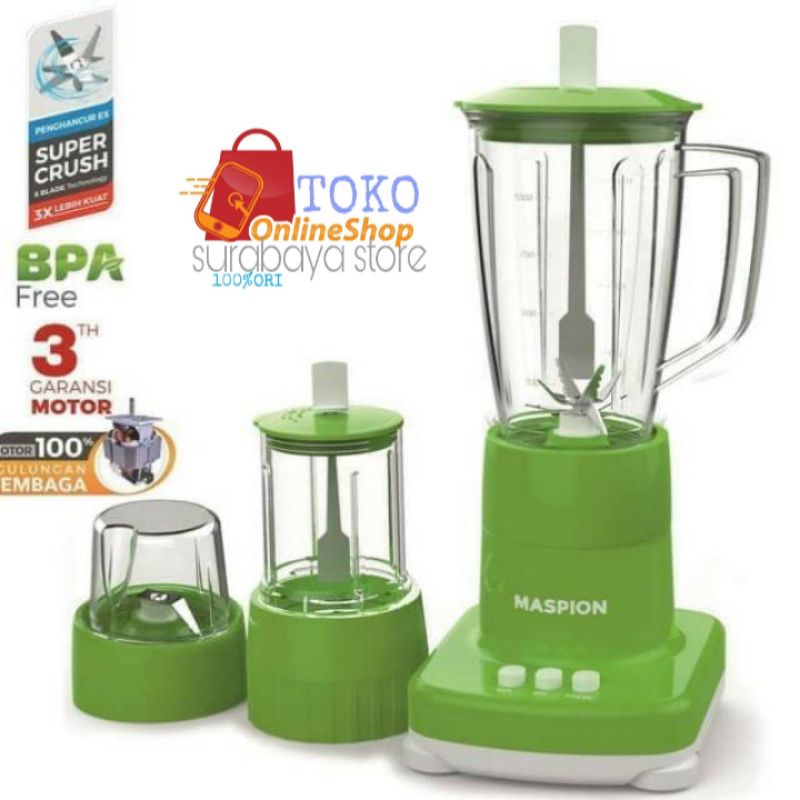 blender kaca 3in1 super crush MASPION MT 1273 GL