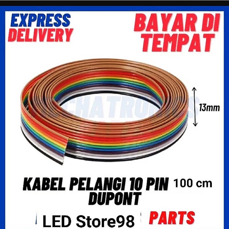 KABEL PELANGI 10 PIN Flat Rainbow cabel