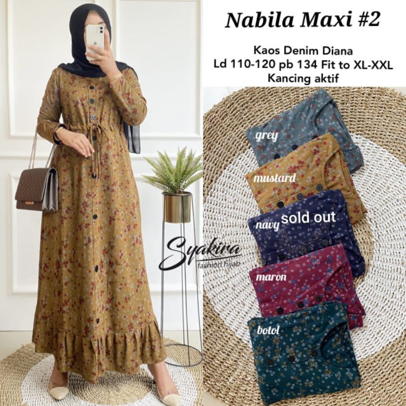 Nabila maxy #2 kaos denim diana