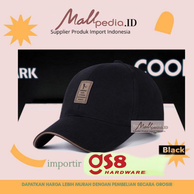 mPro2 100% ori EDIKO Topi Baseball Golf Logo Ediko Sport Fashion - Black Pro