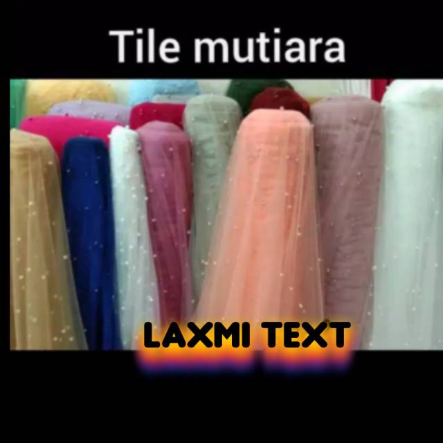 Kain tile mutiara gliter non gliter/bahan tille mutiara/ cocok untuk dress gaun seragaman dll TERMURAH