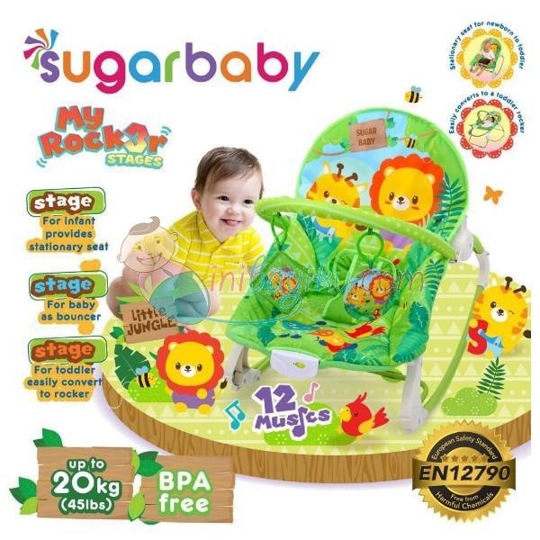 Sugar Baby My Rockers 3 Stages Baby Bouncer - Little Jungle