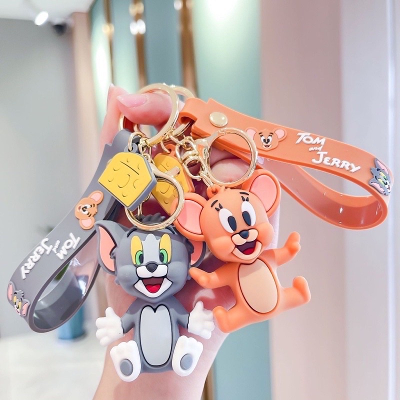 Gantungan Kunci Boneka Kartun Anime Tom &amp; Jerry Lucu