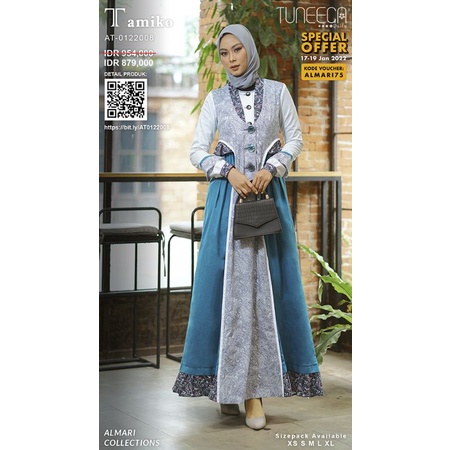 Almari Tuneeca AT-0122008 ARTEMISIA Diskon Sale Promo Gamis Long Dress