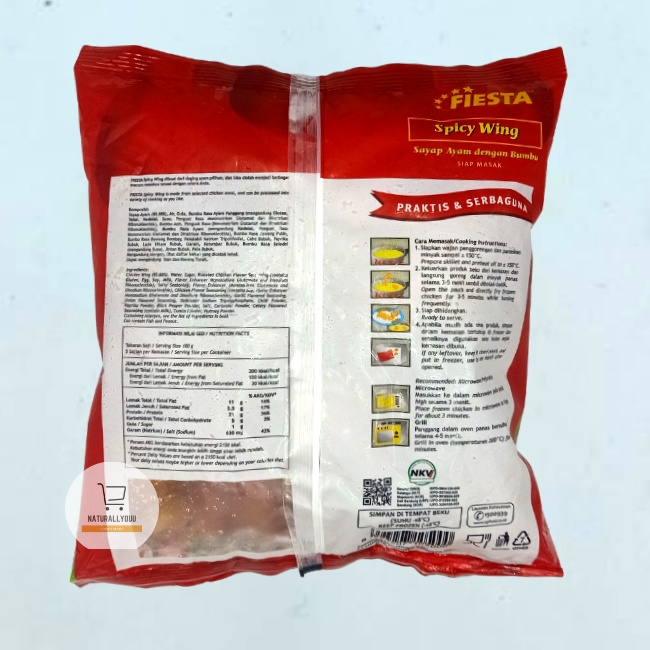 Fiesta Spicy Wing 500gr Sayap ayam goreng bumbu instant