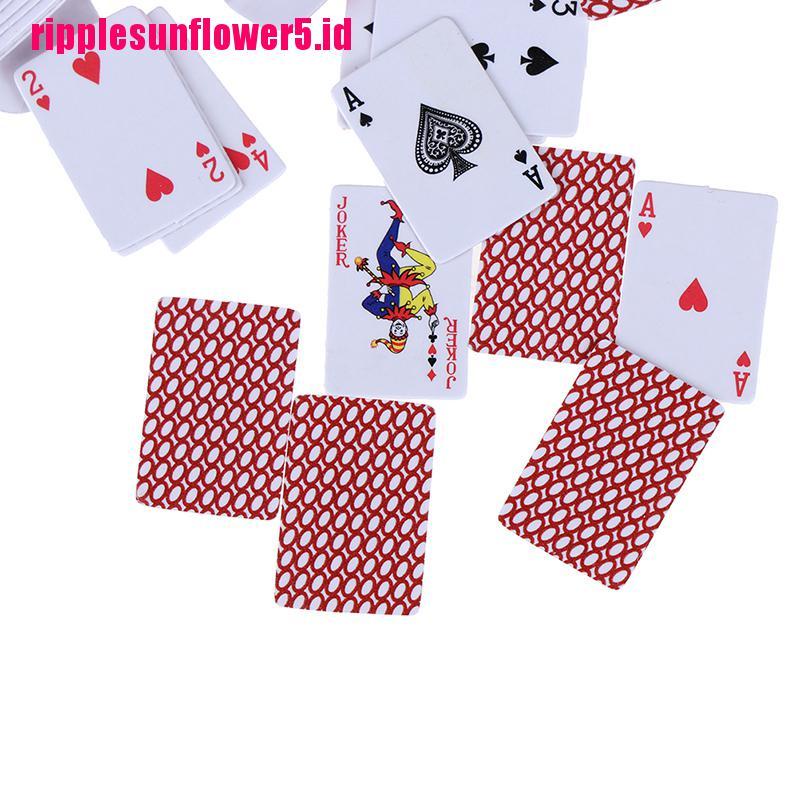 Miniatur Kartu poker Bahan Kertas Untuk Rumah Boneka 1: 12