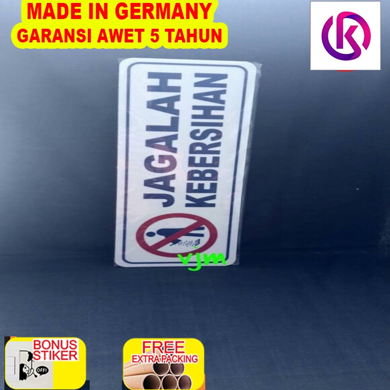 

Grosir Plat JAGALAH KEBERSIHAN 14x40cm