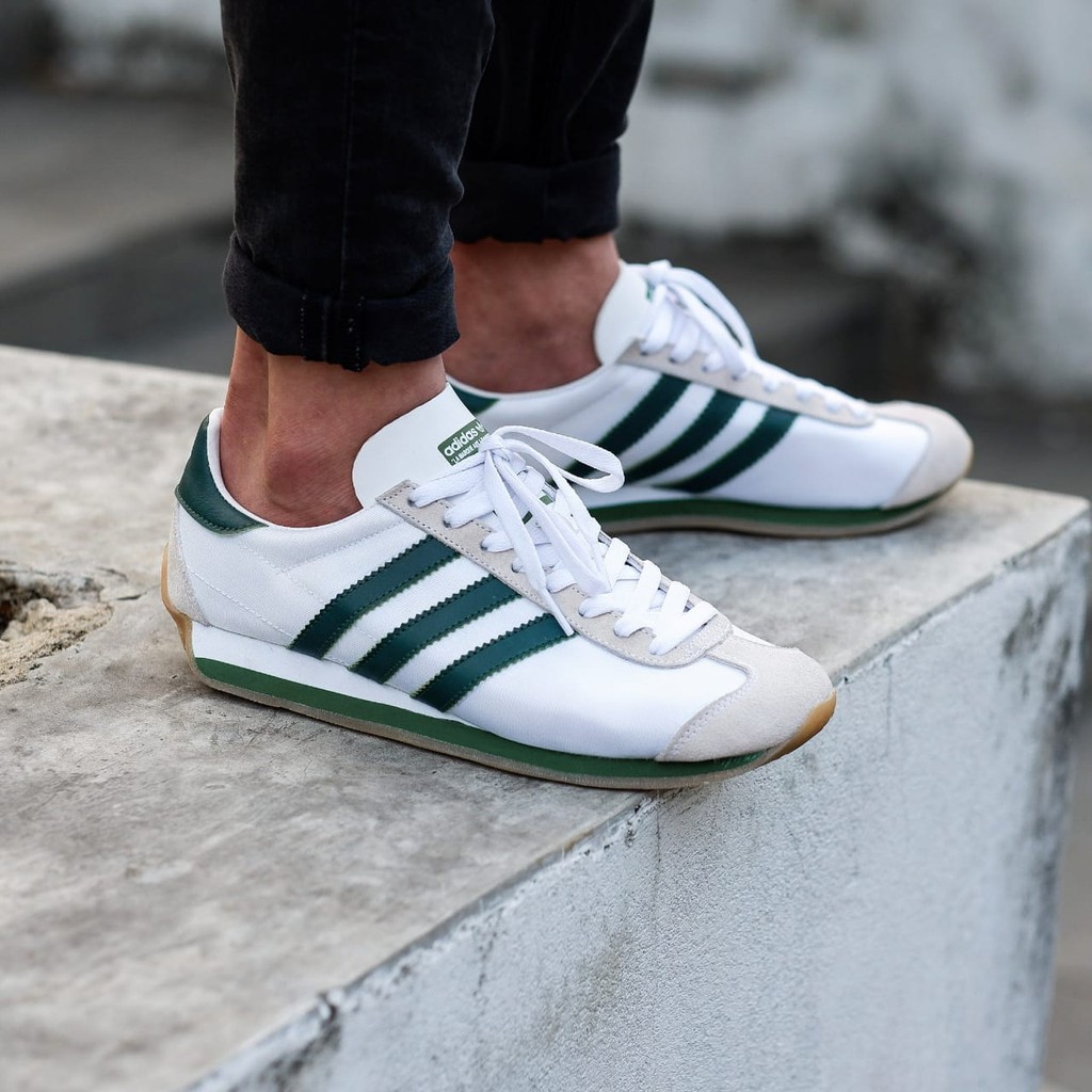 Adidas Country White Green Bnwb Shopee Indonesia
