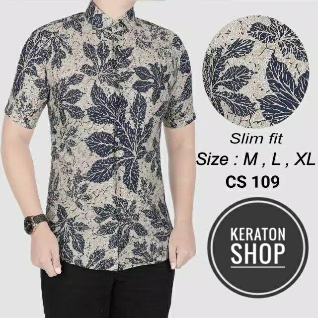 BATIK MODERN COLIN DION LENGAN PENDEK/ BATIK SLIMFIT CS 109