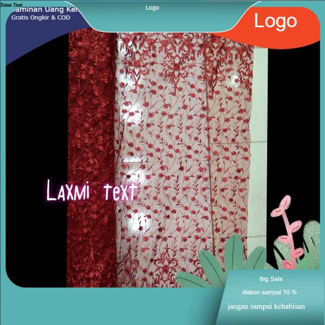 Kain tile rambat mutiara / bahan Tulle rambat / dress,seragaman,gaun,dll / TERMURAH