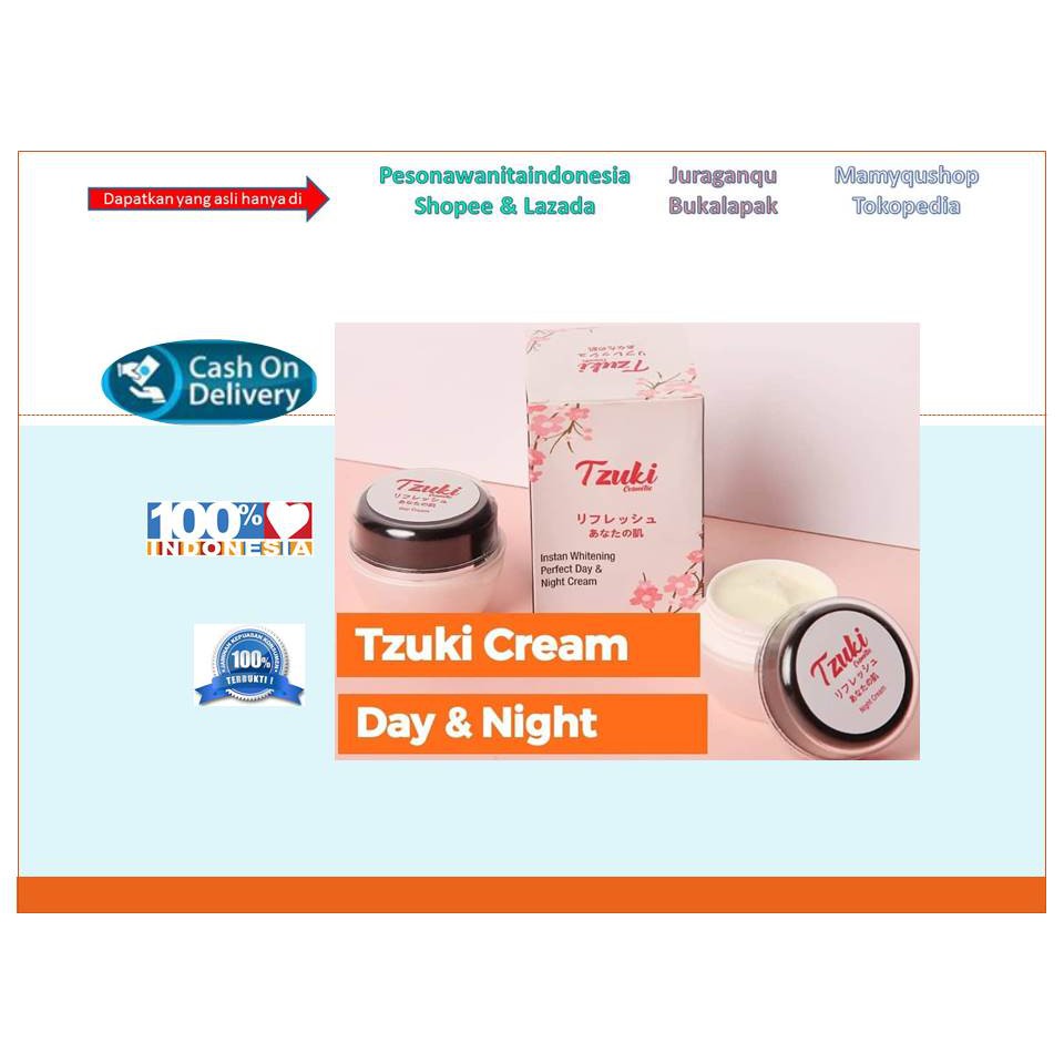 #MURAH TZUKI PAKET CREAM SIANG & MALAM CREAM TZUKI KRIM TZUKI ORIGINAL ORI CREM TZUKI ORIGINAL ORI