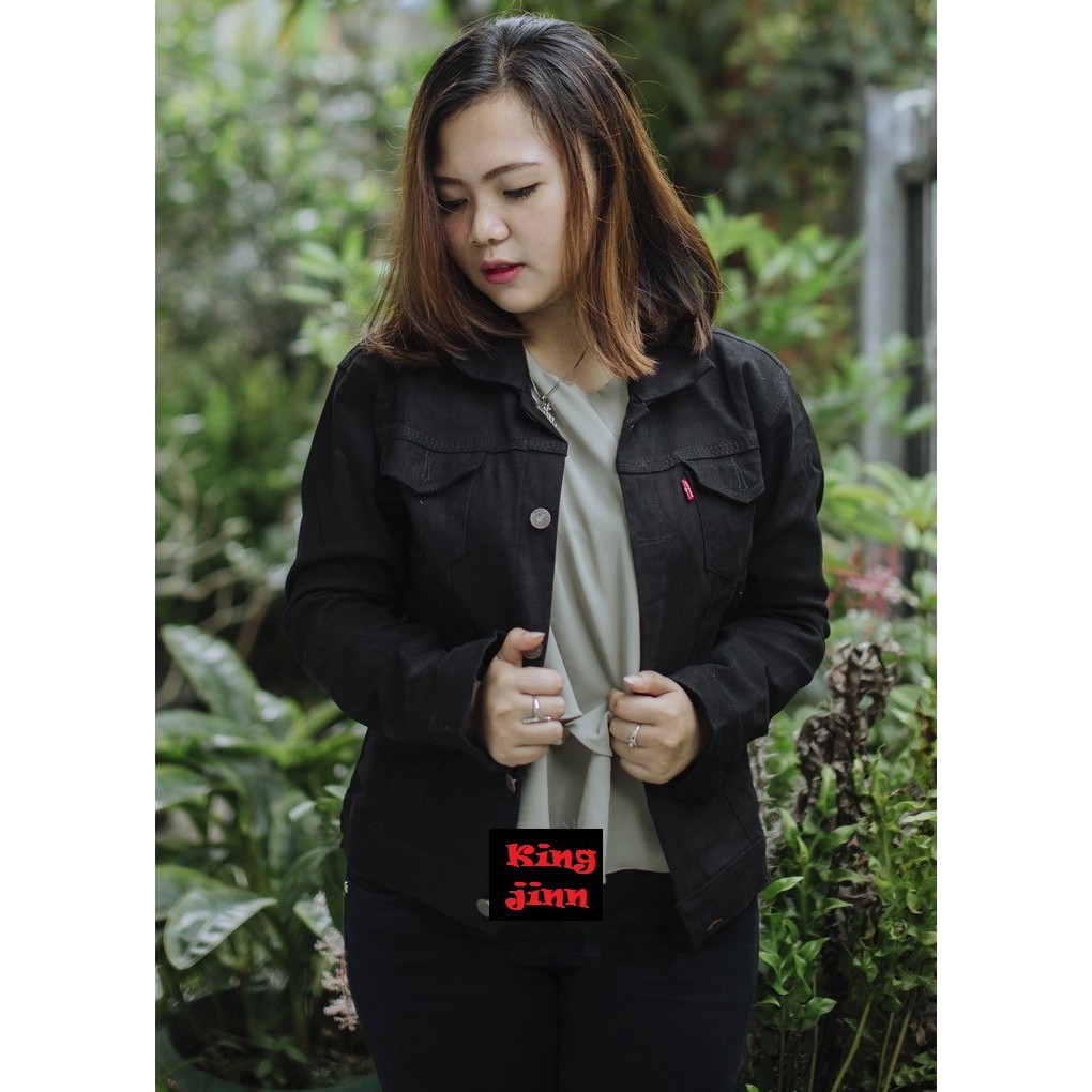 Jaket Jeans Denim Premium Wanita All Size - Jumbo Oversize - Mustard