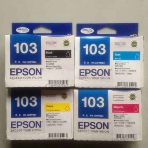 EPSON INK CARTRIDGE 103 per set  For TX550W, T30, T40W, TX600FW, T1100