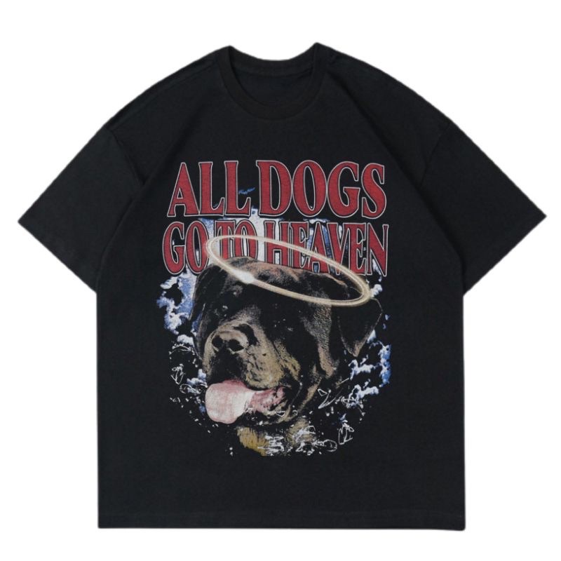 Kaos ALL DOGS - GO TO HEAVEN baju band tshirt band metal musik rock t shirt OVERSIZE dewasa pria wan