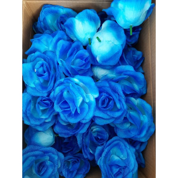 BUNGA ARTIFICIAL/BUNGA MAWAR ARTIFICIAL-Artificial blue