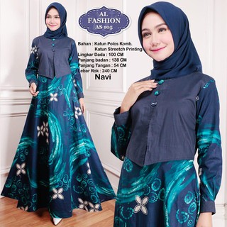  GAMIS  WANITA TERBARU MAXI ASMIRA 105 BAHAN  KATUN ORI  