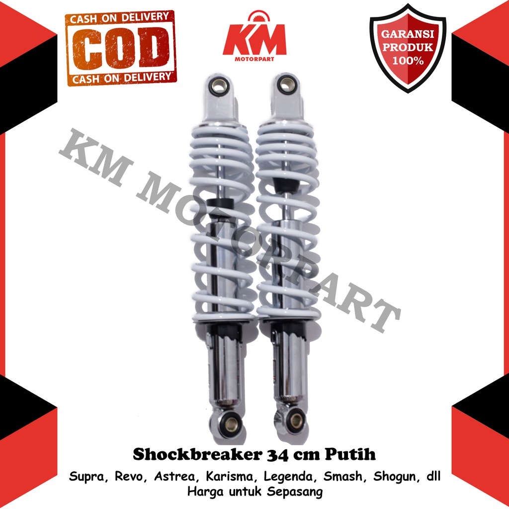 Shockbreaker Universal Motor Honda Suzuki Bebek 34 cm - Supra Revo Smash Tornado Shogun Astrea